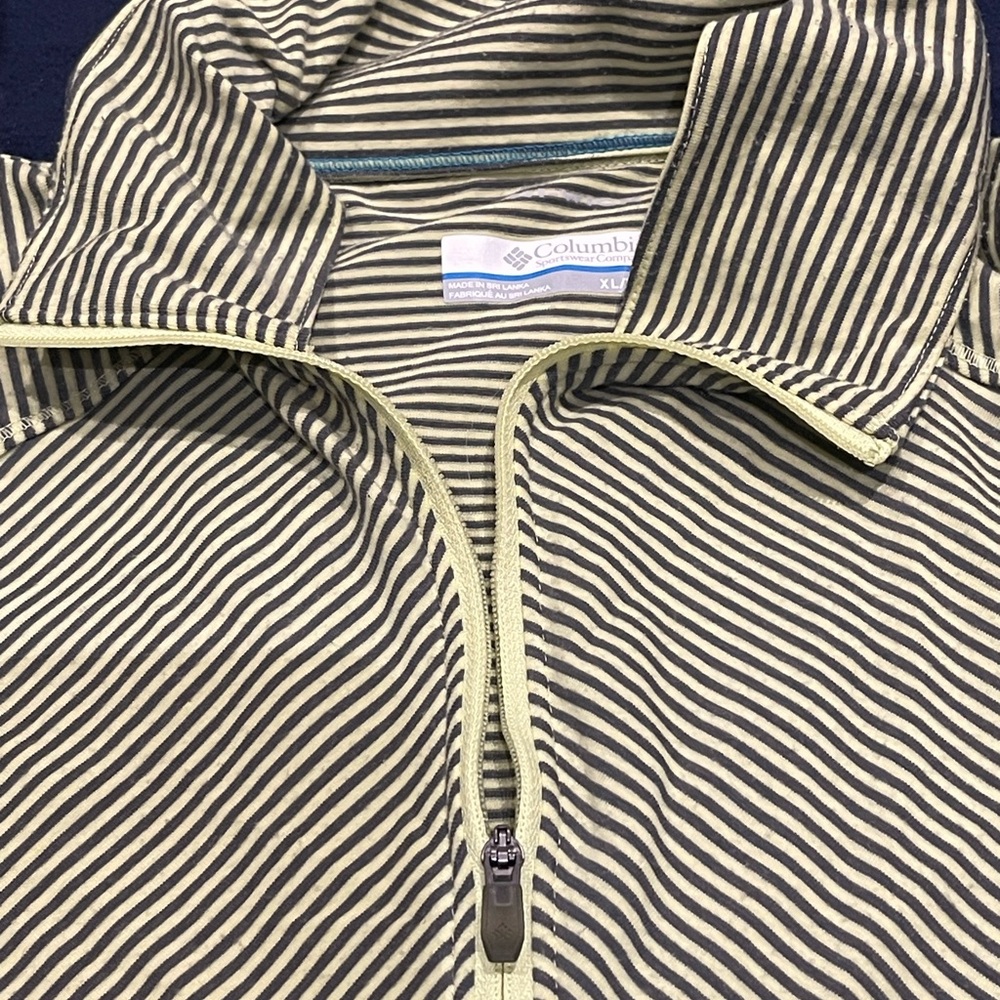 Columbia gray and yellow Striped Half-Zip Pullover - Picture 5 of 6